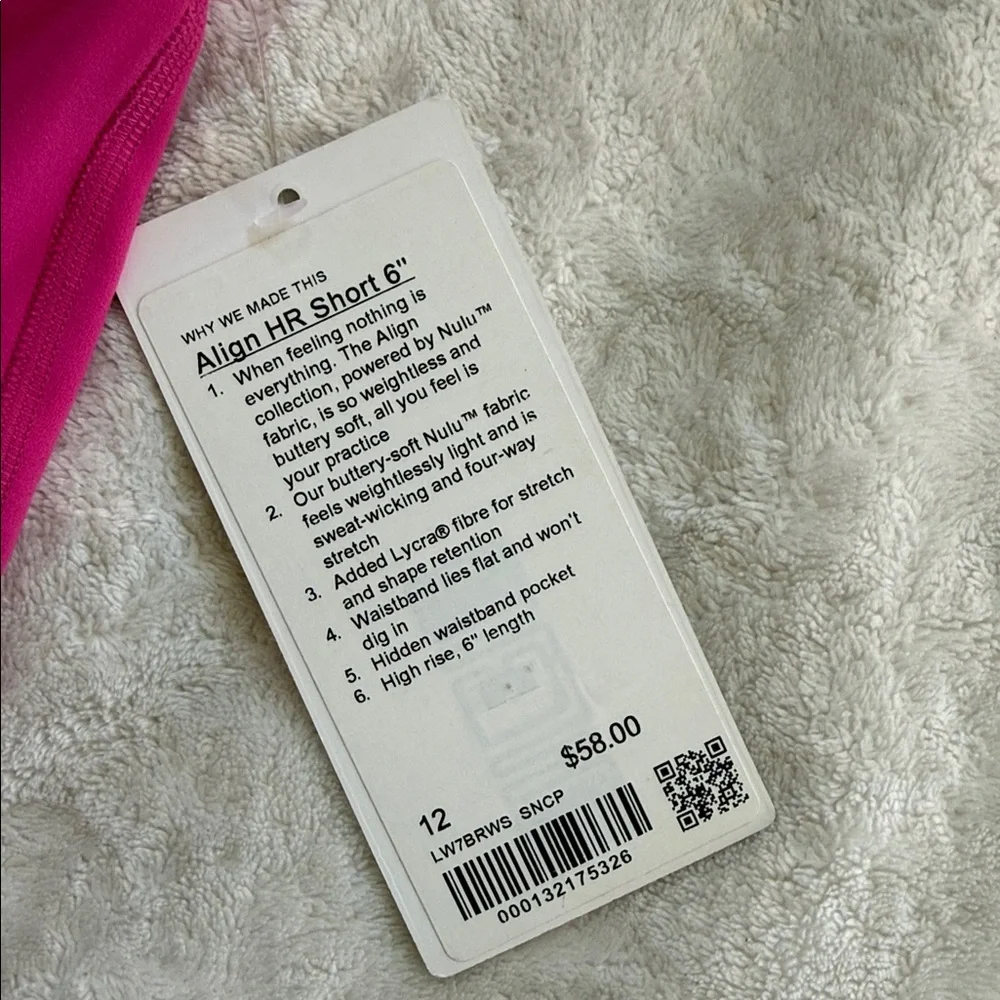 lululemon athletica Women's Bright Pink Bike Shorts - Picture 2 of 5